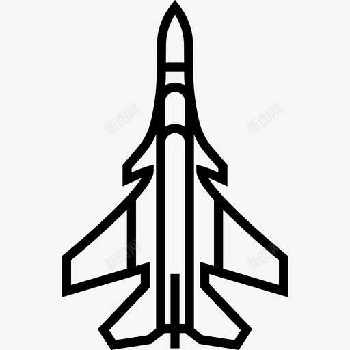 战斗机军事基地直线型图标svg_新图网 https://ixintu.com 军事基地 战斗机 直线型