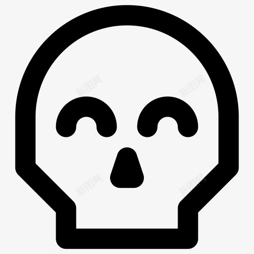 快乐骷髅必需品系列图标svg_新图网 https://ixintu.com 必需品系列 快乐骷髅