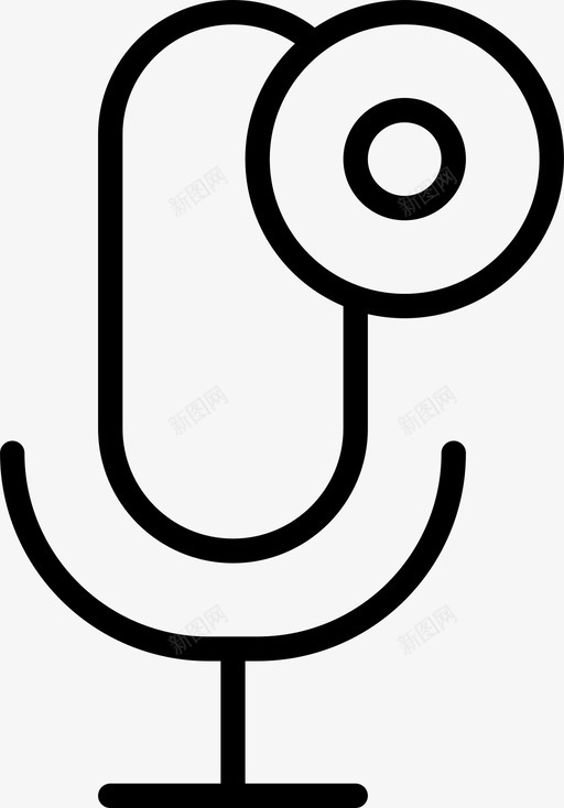 麦克风音频直播图标svg_新图网 https://ixintu.com 互联网收音机 录音 播客 直播 音频 麦克风