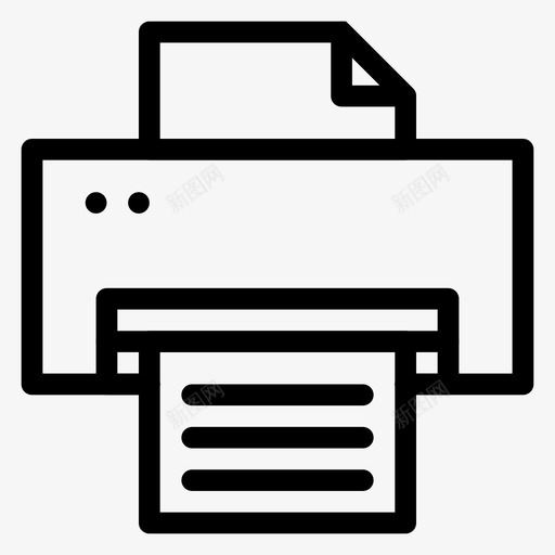 打印机纸张打印输出图标svg_新图网 https://ixintu.com ios和android 写入 打印机 打印输出 纸张