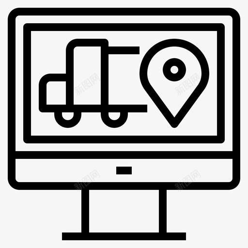 跟踪车物流运输图标svg_新图网 https://ixintu.com 物流 跟踪车 运输