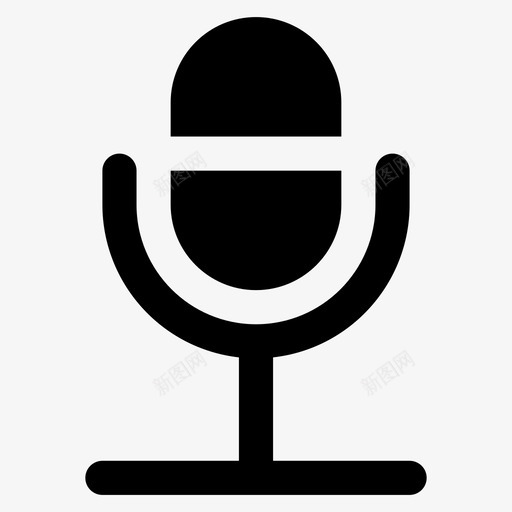 麦克风多媒体录音图标svg_新图网 https://ixintu.com 多媒体 字形基本4 录音 通话 麦克风