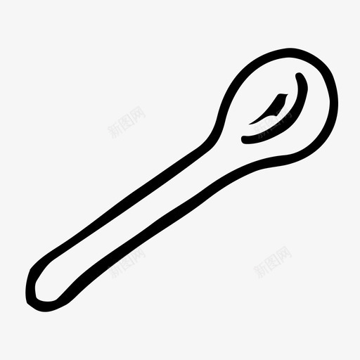 勺子厨房厨房用具图标svg_新图网 https://ixintu.com 勺子 厨房 厨房用具 素描