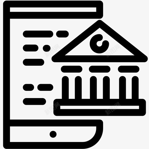手机银行在线智能手机图标svg_新图网 https://ixintu.com 在线 手机银行 智能手机 营销大纲