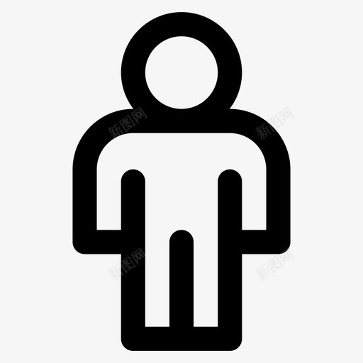直立式人型卫生间图标svg_新图网 https://ixintu.com 人型 卫生间 基本轮廓4 直型 直立式