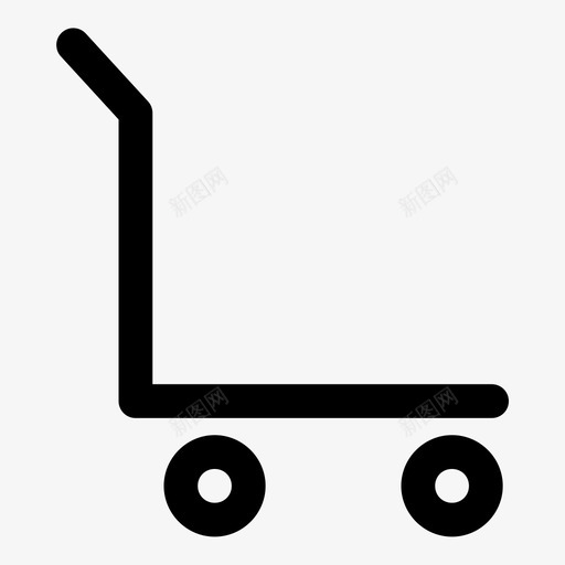 手推车空购物车采购图标svg_新图网 https://ixintu.com 商店 手推车 空购物车 营销 购物车 采购