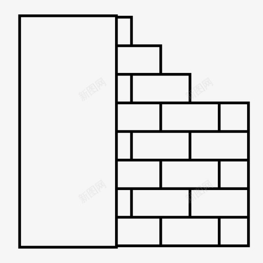 砖墙混凝土建筑图标svg_新图网 https://ixintu.com 保护 建筑 混凝土 砖墙
