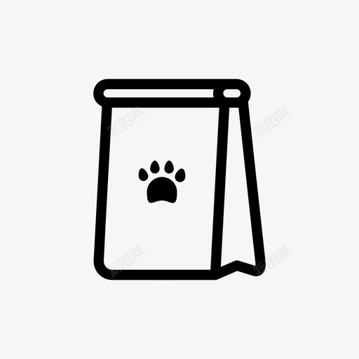 宠物食品袋子猫粮图标svg_新图网 https://ixintu.com 宠物食品 小狗小狗 杂粮 狗粮 猫粮 袋子