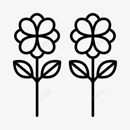 花园植物园花店图标svg_新图网 https://ixintu.com 春天 植物园 花 花园 花店