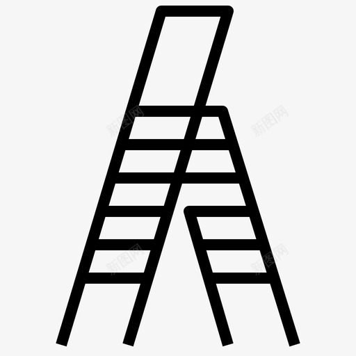 爬梯施工施工工具图标svg_新图网 https://ixintu.com 工具修理 施工 施工工具 爬梯