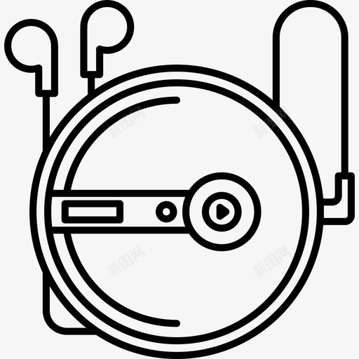 带耳机音乐音乐的CD播放器图标svg_新图网 https://ixintu.com 带耳机 音乐 音乐的CD播放器