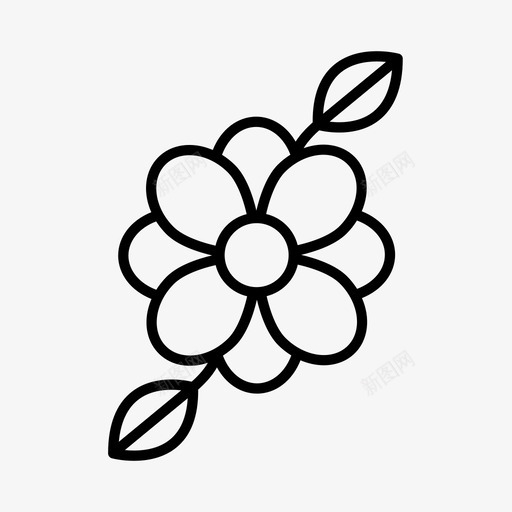 花花园矮牵牛花图标svg_新图网 https://ixintu.com 春天 矮牵牛花 花 花园