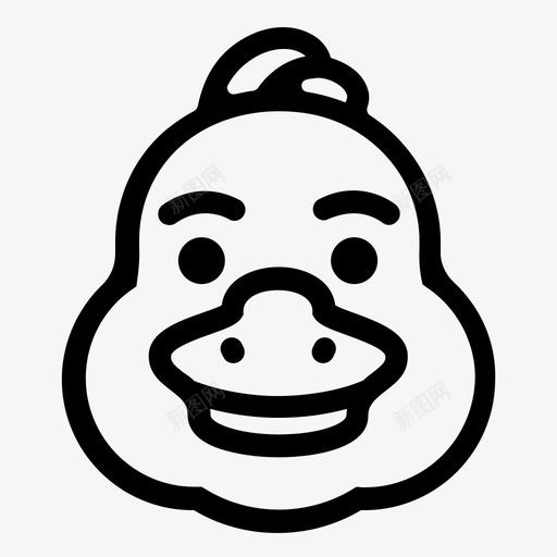 小鸭脸丑小鸭小鸭图标svg_新图网 https://ixintu.com 丑小鸭 小鸭 小鸭脸