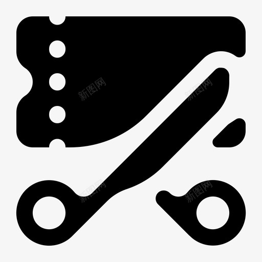 优惠券金融剪刀图标svg_新图网 https://ixintu.com 优惠券 剪刀 商业和金融圆 金融
