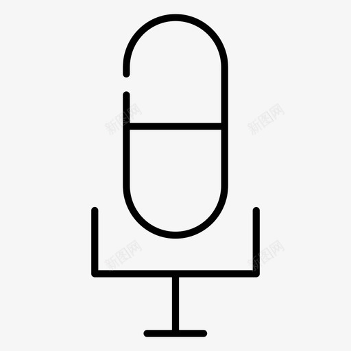 麦克风公告歌曲图标svg_新图网 https://ixintu.com 公告 基本 声音 歌曲 语音 麦克风