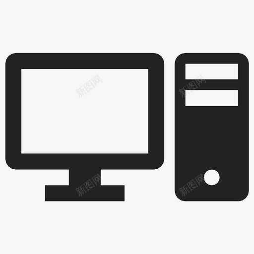 台式计算机因特网技术图标svg_新图网 https://ixintu.com 台式计算机 因特网 技术