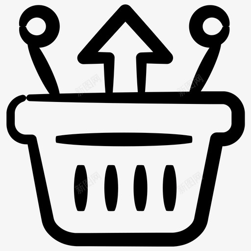 购物篮结帐从篮子中取出图标svg_新图网 https://ixintu.com 从篮子中取出 墨水购物卷7 结帐 购物篮