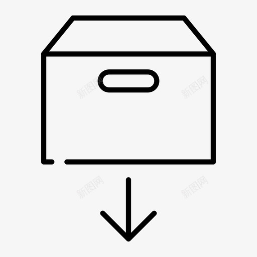 卸载包装包装箱发送图标svg_新图网 https://ixintu.com 上传 产品推广 包装箱 卸载包装 发送 运输
