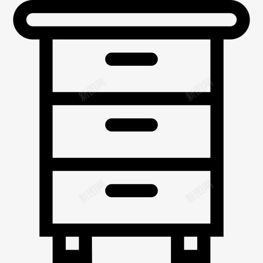 抽屉物品家具图标svg_新图网 https://ixintu.com 家具 家居 抽屉 物品 简易线