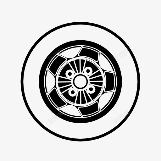 车轮汽车轮胎定制图标svg_新图网 https://ixintu.com 定制 汽车轮胎 汽车轮辋 赛车 车轮 轮毂盖 轮辋
