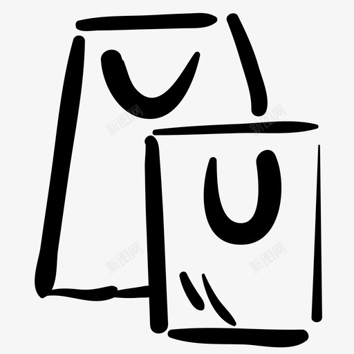 袋子纸袋车间图标svg_新图网 https://ixintu.com 手绘 纸袋 袋子 车间