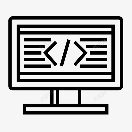 html代码编码计算机图标svg_新图网 https://ixintu.com html代码 编码 网页 网页设计开发 计算机