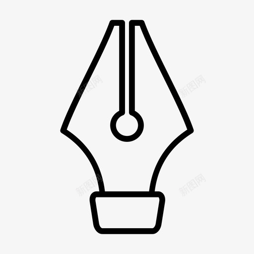钢笔笔尖钢笔工具图标svg_新图网 https://ixintu.com 书写 笔尖 钢笔 钢笔工具