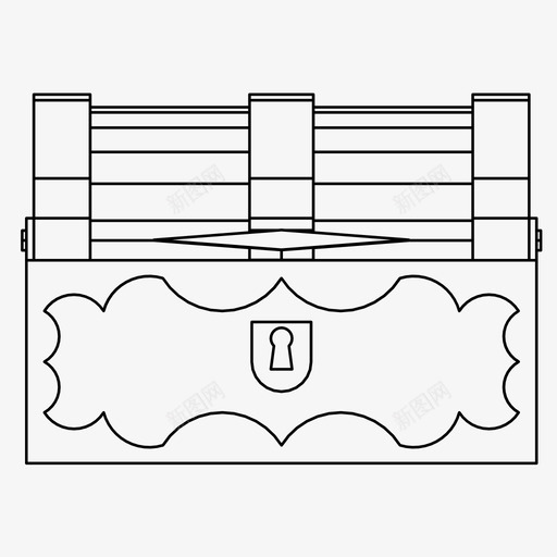 箱子笼子保险箱图标svg_新图网 https://ixintu.com 保险箱 储藏室 海盗宝藏 笼子 箱子 集装箱