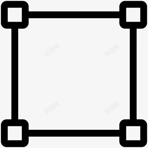 正方形绘图路径图标svg_新图网 https://ixintu.com 图形设计应用程序线 正方形 绘图 路径