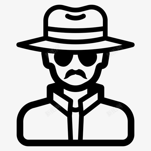 侦探匿名者探长图标svg_新图网 https://ixintu.com 二等兵 侦探 匿名者 卧底 探长 皮克斯 谁是卧底