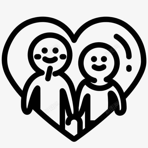 永远的爱心关系图标svg_新图网 https://ixintu.com 关系 心 情人节 情人节的爱 永远的爱 灵魂伴侣