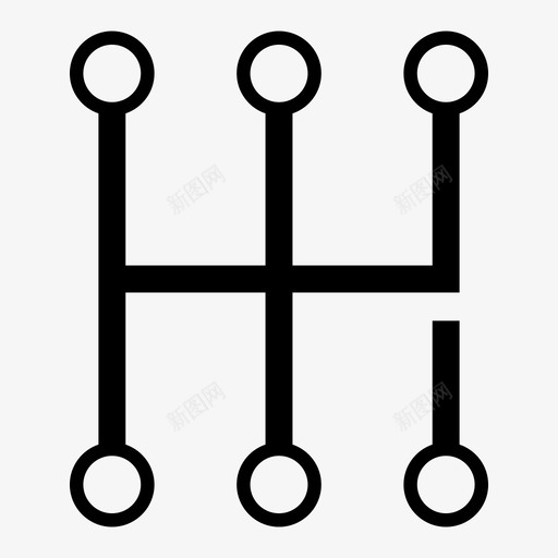 齿轮箱汽车手动图标svg_新图网 https://ixintu.com 发动机 手动 汽车 速度 齿轮箱