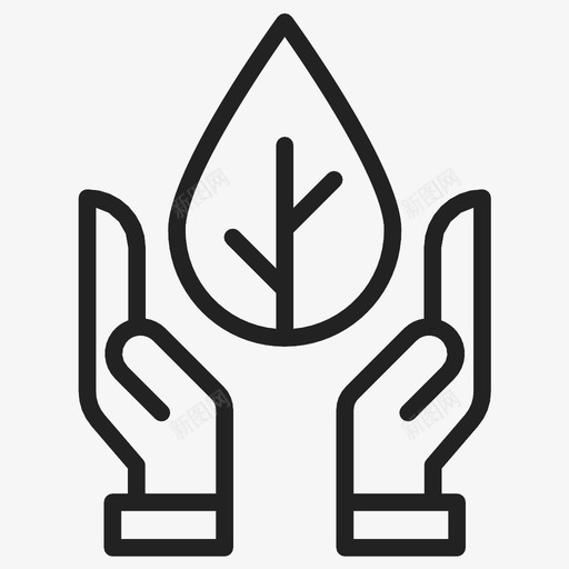 手拿叶生态自然图标svg_新图网 https://ixintu.com 手拿叶 有机 植物 生态 自然
