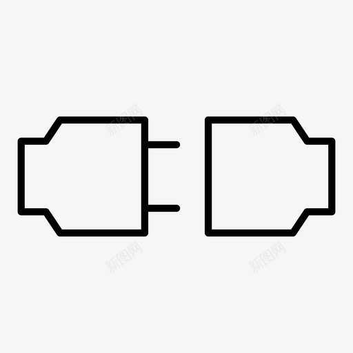 连接电缆电气图标svg_新图网 https://ixintu.com 其他 插头 电压 电气 电缆 连接