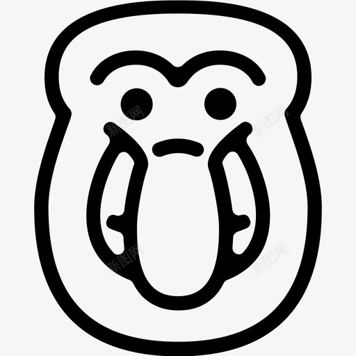 长鼻猴图标svg_新图网 https://ixintu.com 长鼻猴