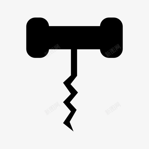 开瓶器厨房工具图标svg_新图网 https://ixintu.com 厨房 工具 开瓶器 葡萄酒