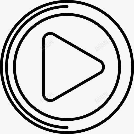 圆形播放按钮界面musicon图标svg_新图网 https://ixintu.com musicon 圆形播放按钮 界面