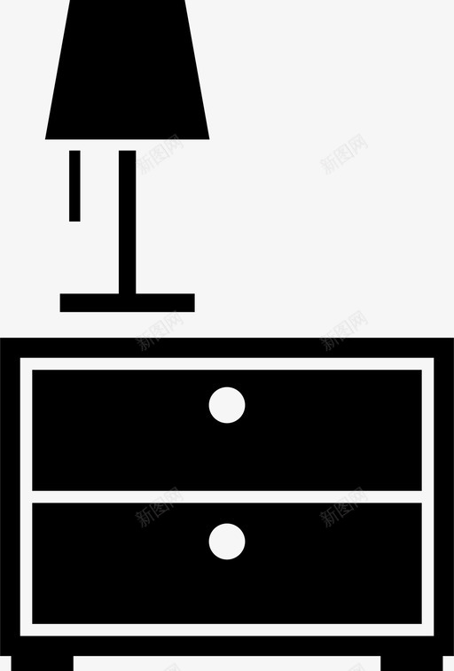 边台灯抽屉家具图标svg_新图网 https://ixintu.com 家具 抽屉 灯 边台灯
