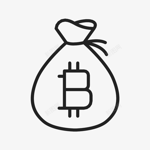 比特币钱包区块链加密货币图标svg_新图网 https://ixintu.com 加密货币 区块链 比特币钱包 采矿