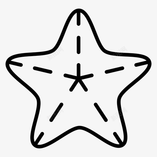 海星沙滩夏瘦图标svg_新图网 https://ixintu.com 夏瘦 沙滩 海星