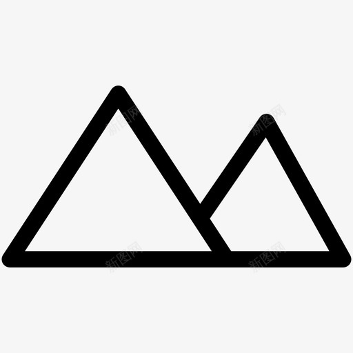 山高自然图标svg_新图网 https://ixintu.com 假山 山 自然 野营线 高
