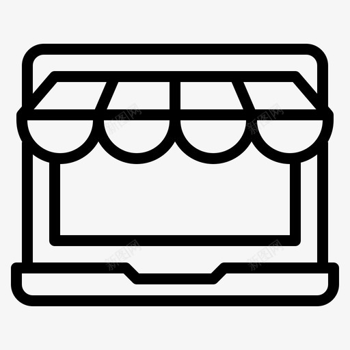 网上商店笔记本电脑商店图标svg_新图网 https://ixintu.com 商店 电子商务 笔记本电脑 网上商店 网站