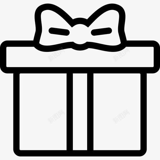 带丝带礼品盒图标svg_新图网 https://ixintu.com 带丝带礼品盒
