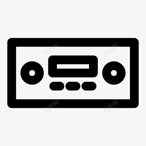 系统音乐系统接收器图标svg_新图网 https://ixintu.com 家用 接收器 立体声 系统 视频 音乐系统