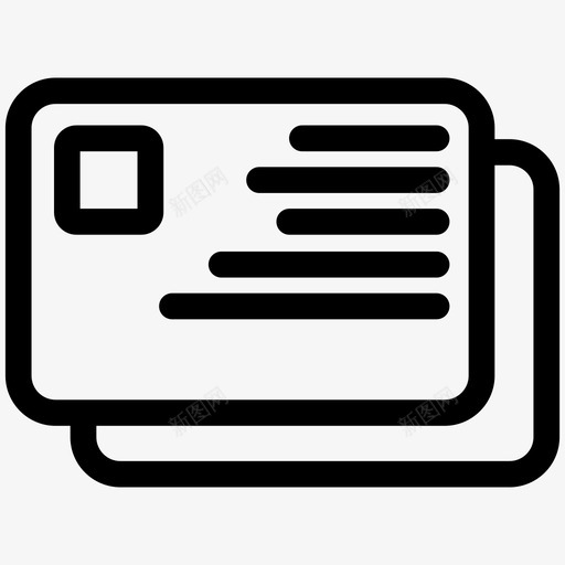 邮政卡明信片邮票图标svg_新图网 https://ixintu.com 明信片 暑期提纲 邮政卡 邮票