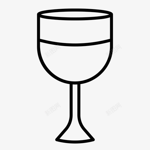 酒杯酒饮料图标svg_新图网 https://ixintu.com 线图标 酒 酒杯 饮料