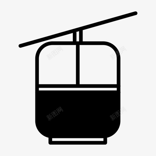 缆车客舱滑雪场图标svg_新图网 https://ixintu.com 交通 客舱 旅游 滑雪场 缆车