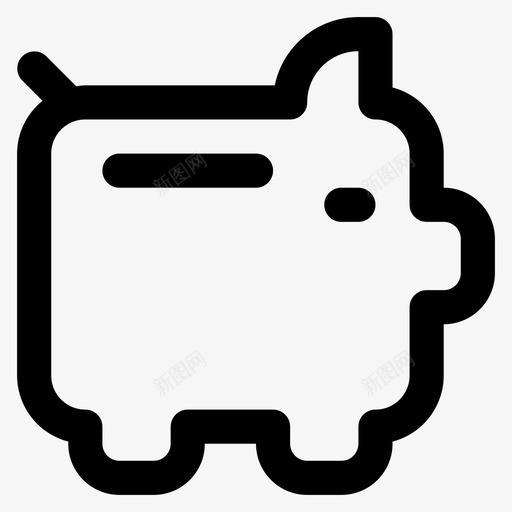储蓄银行托收图标svg_新图网 https://ixintu.com 储蓄 小猪 托收 概述基本4 钱 银行
