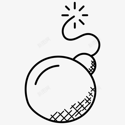 炸弹危险爆炸物图标svg_新图网 https://ixintu.com 危险 手榴弹 手榴弹卡通矢量素材 手雷 技术涂鸦图标 武器 炸弹 爆炸物