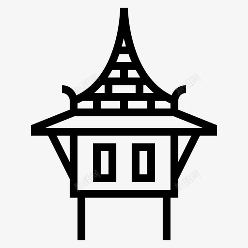 泰国之家建筑泰国曼谷图标svg_新图网 https://ixintu.com 建筑 曼谷符号和地标 泰国之家 泰国曼谷